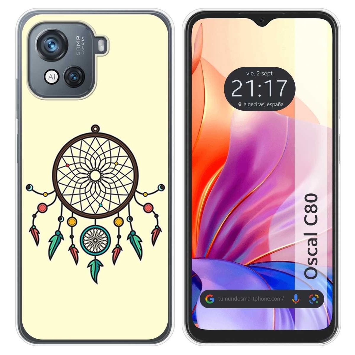 Funda Silicona para Blackview Oscal C80 diseño Atrapasueños Dibujos