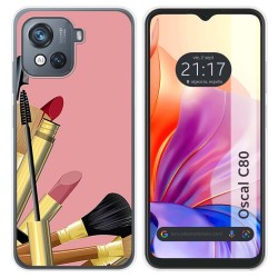 Funda Silicona para Blackview Oscal C80 diseño Brochas Dibujos