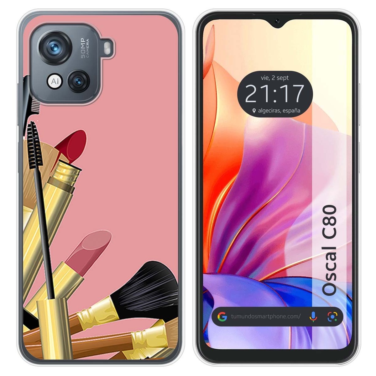 Funda Silicona para Blackview Oscal C80 diseño Brochas Dibujos