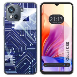 Funda Silicona para Blackview Oscal C80 diseño Circuito Dibujos