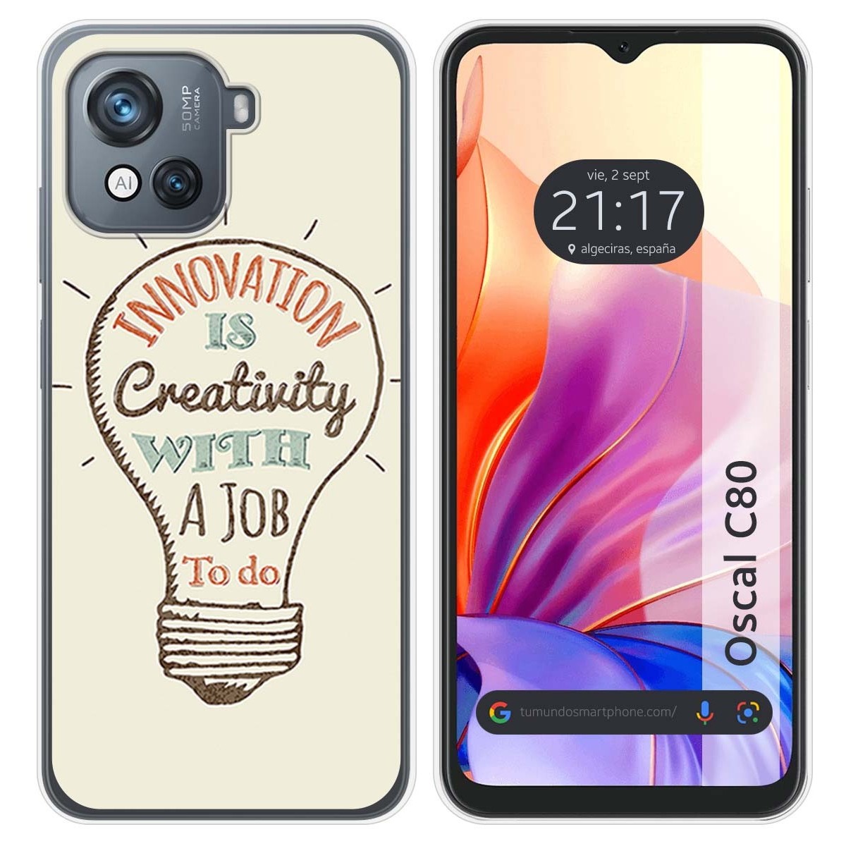 Funda Silicona para Blackview Oscal C80 diseño Creativity Dibujos