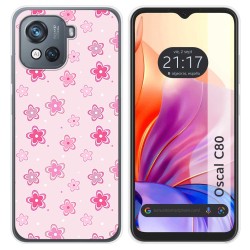 Funda Silicona para Blackview Oscal C80 diseño Flores Dibujos