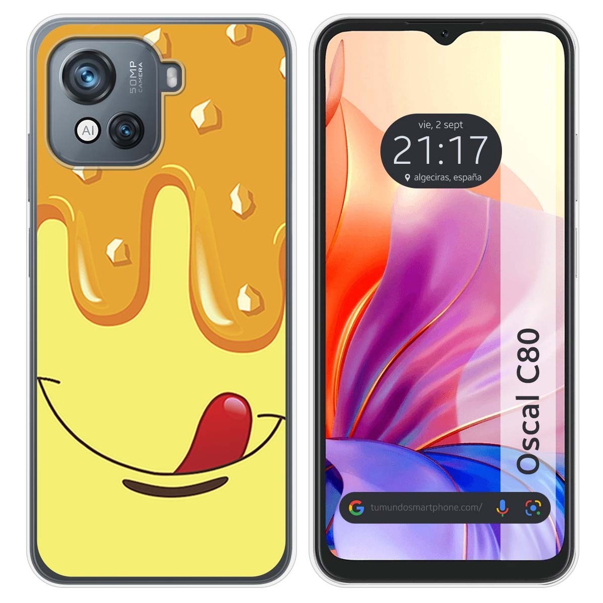 Funda Silicona para Blackview Oscal C80 diseño Helado Vainilla Dibujos