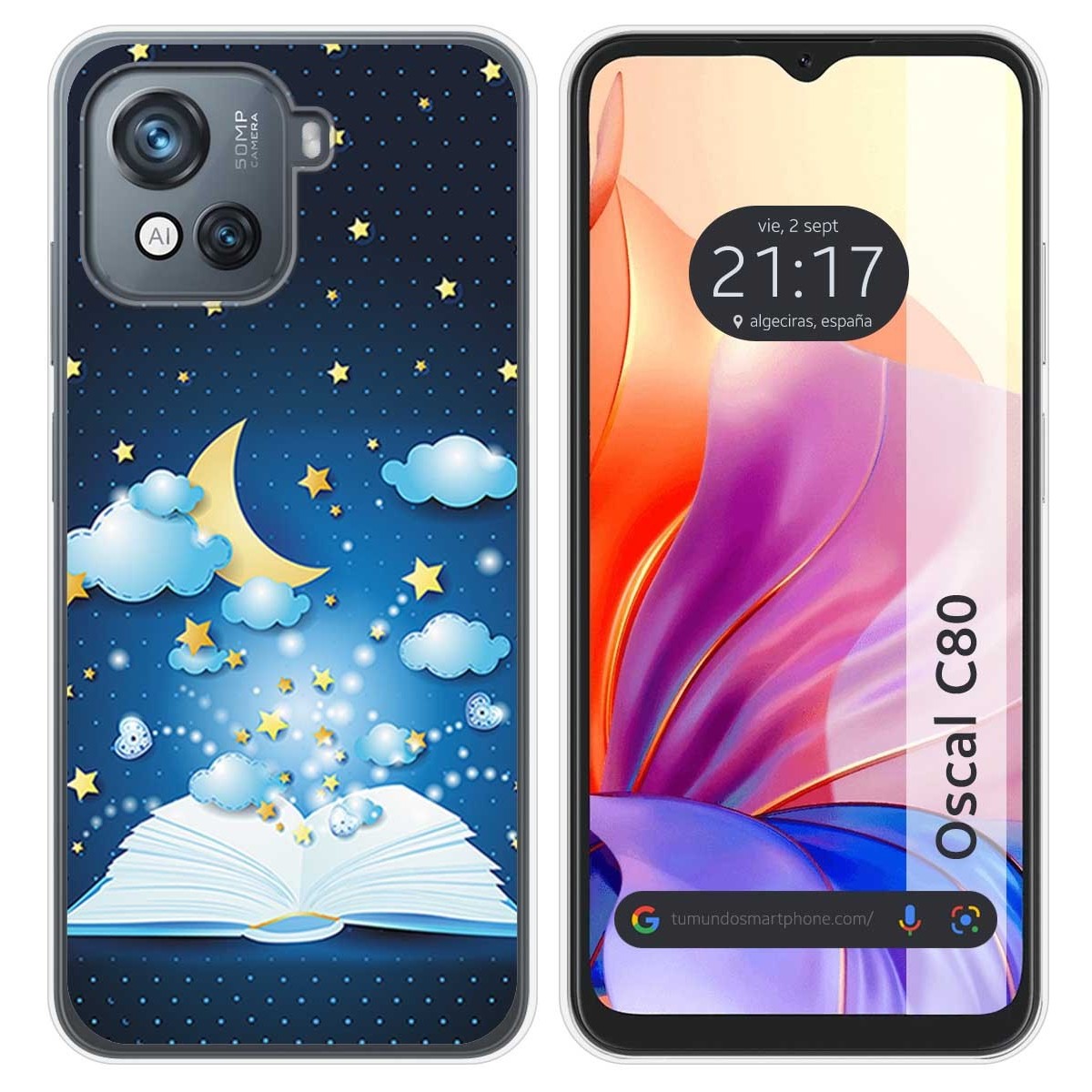 Funda Silicona para Blackview Oscal C80 diseño Libro Cuentos Dibujos