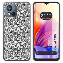 Funda Silicona para Blackview Oscal C80 diseño Letras Dibujos