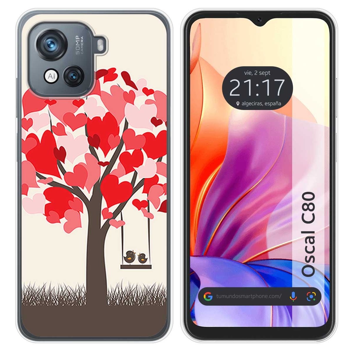 Funda Silicona para Blackview Oscal C80 diseño Pajaritos Dibujos
