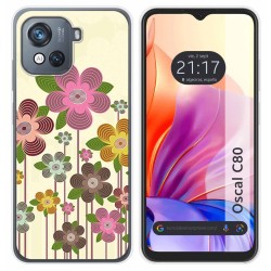 Funda Silicona para Blackview Oscal C80 diseño Primavera En Flor Dibujos