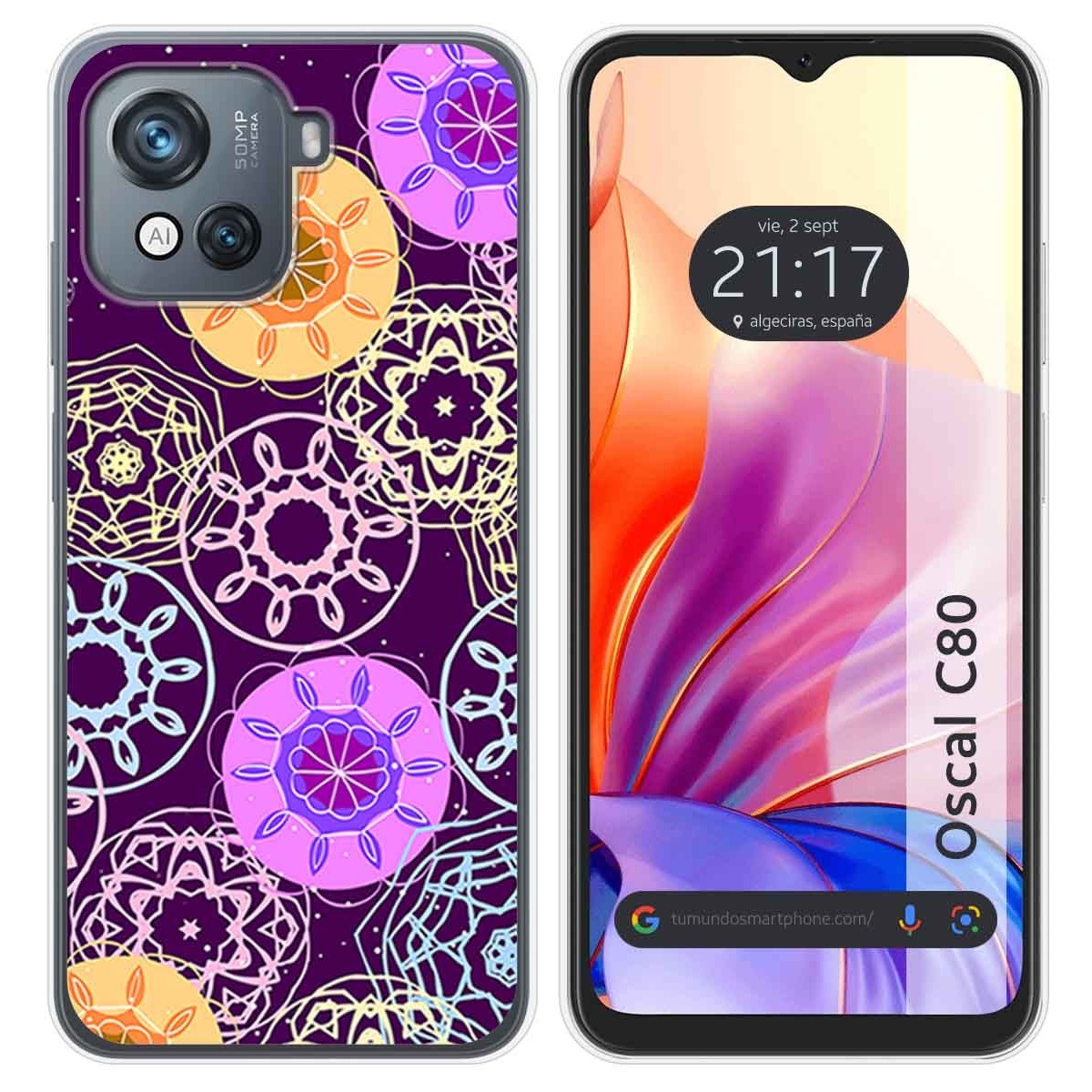 Funda Silicona para Blackview Oscal C80 diseño Radial Dibujos