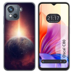 Funda Silicona para Blackview Oscal C80 diseño Tierra Dibujos