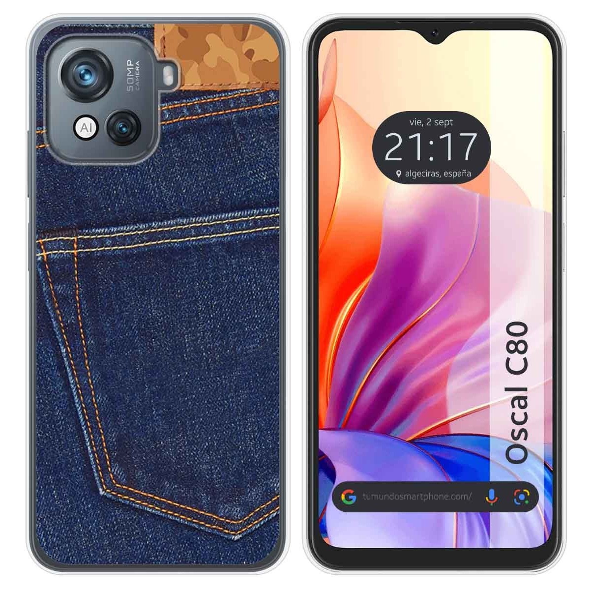 Funda Silicona para Blackview Oscal C80 diseño Vaquero Dibujos