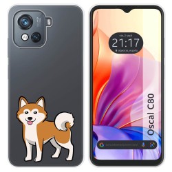Funda Silicona Transparente para Blackview Oscal C80 diseño Perros 02 Dibujos