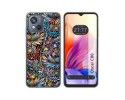 Funda Silicona Transparente para Blackview Oscal C80 diseño Flores 04 Dibujos