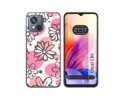 Funda Silicona Transparente para Blackview Oscal C80 diseño Flores 09 Dibujos