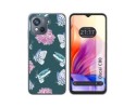 Funda Silicona Transparente para Blackview Oscal C80 diseño Flores 10 Dibujos