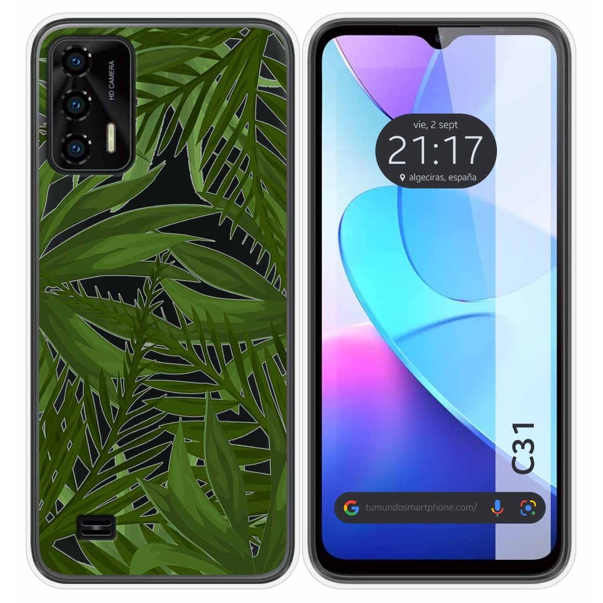 Funda Silicona Transparente para Oukitel C31 diseño Jungla Dibujos