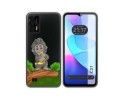 Funda Silicona Transparente para Oukitel C31 diseño Mono Dibujos