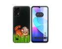 Funda Silicona Transparente para Oukitel C31 diseño Tigre Dibujos