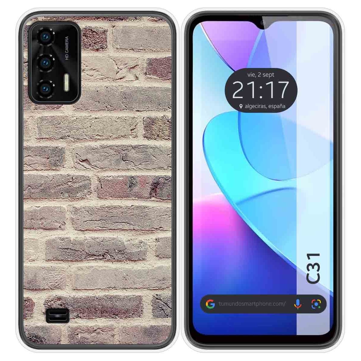 Funda Silicona para Oukitel C31 diseño Ladrillo 01 Dibujos