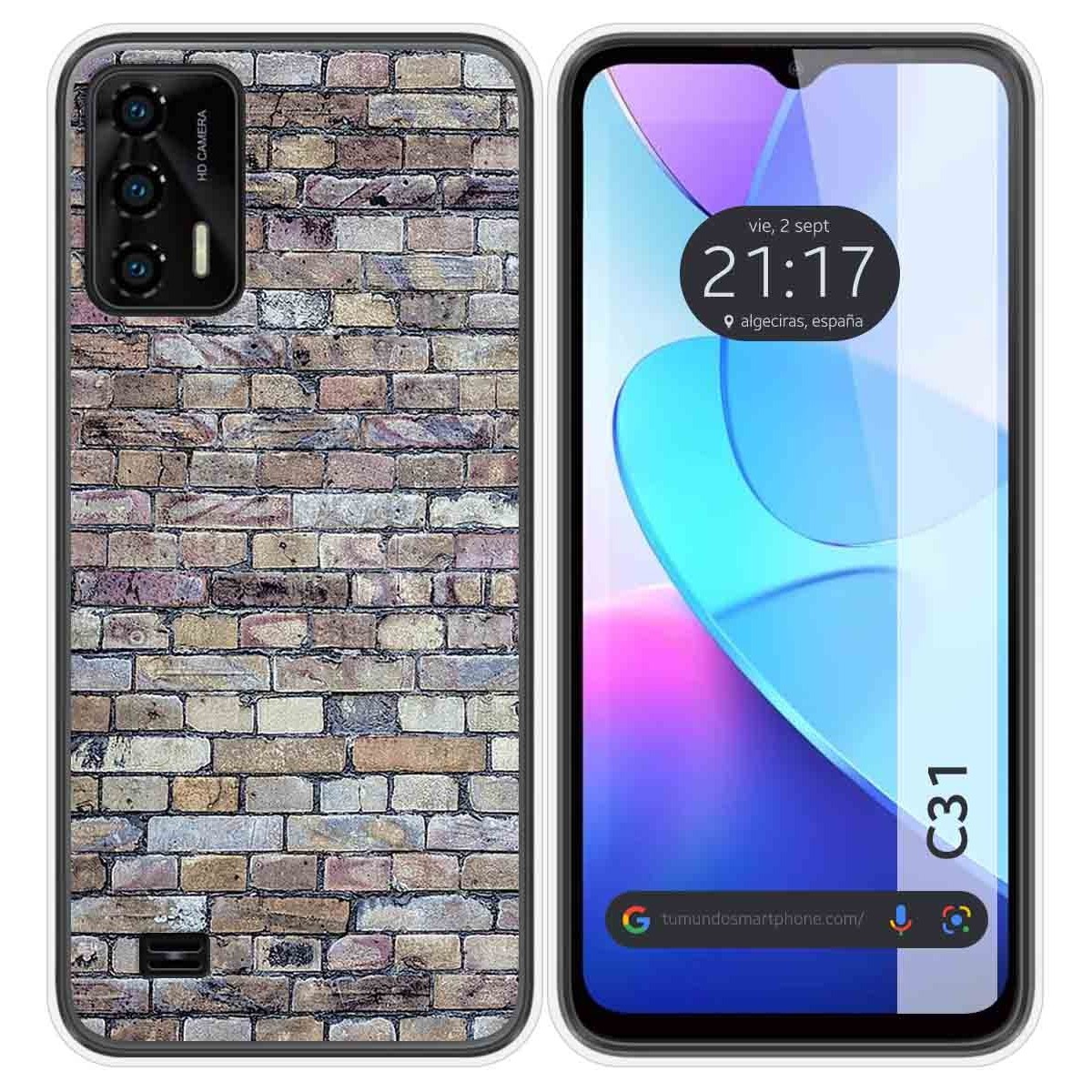 Funda Silicona para Oukitel C31 diseño Ladrillo 02 Dibujos