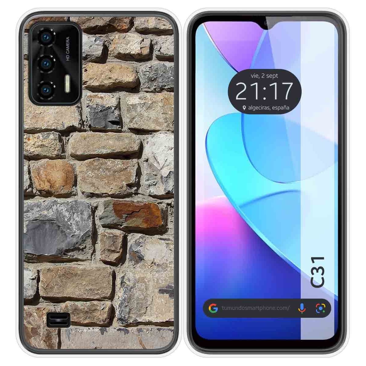 Funda Silicona para Oukitel C31 diseño Ladrillo 03 Dibujos