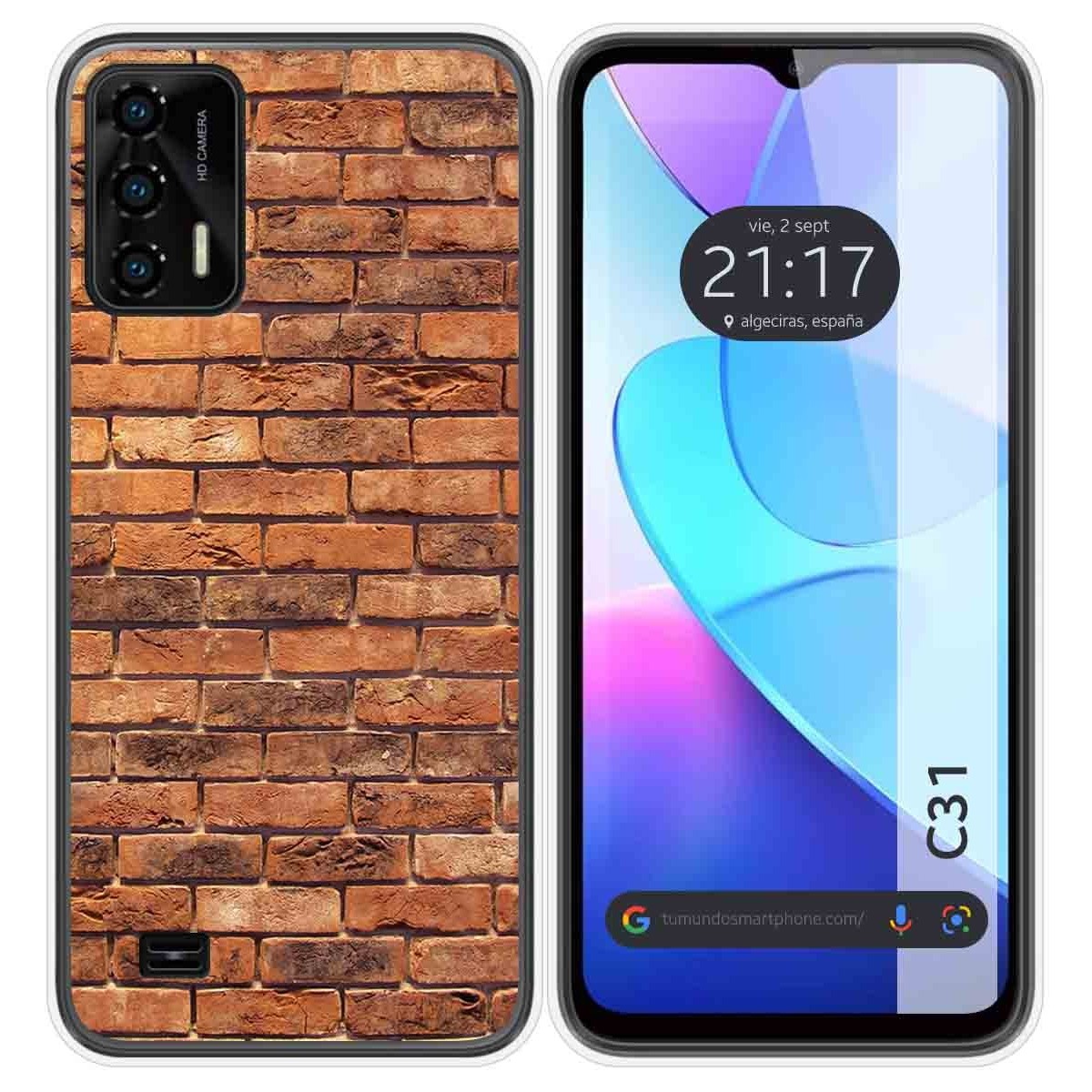 Funda Silicona para Oukitel C31 diseño Ladrillo 04 Dibujos