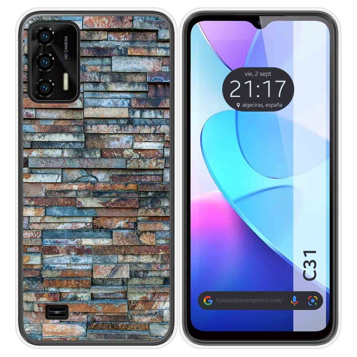 Funda Silicona para Oukitel C31 diseño Ladrillo 05 Dibujos