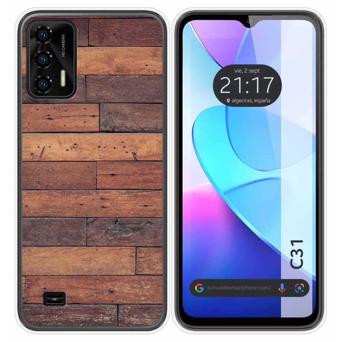 Funda Silicona para Oukitel C31 diseño Madera 03 Dibujos
