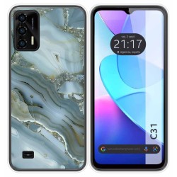 Funda Silicona para Oukitel C31 diseño Mármol 09 Dibujos