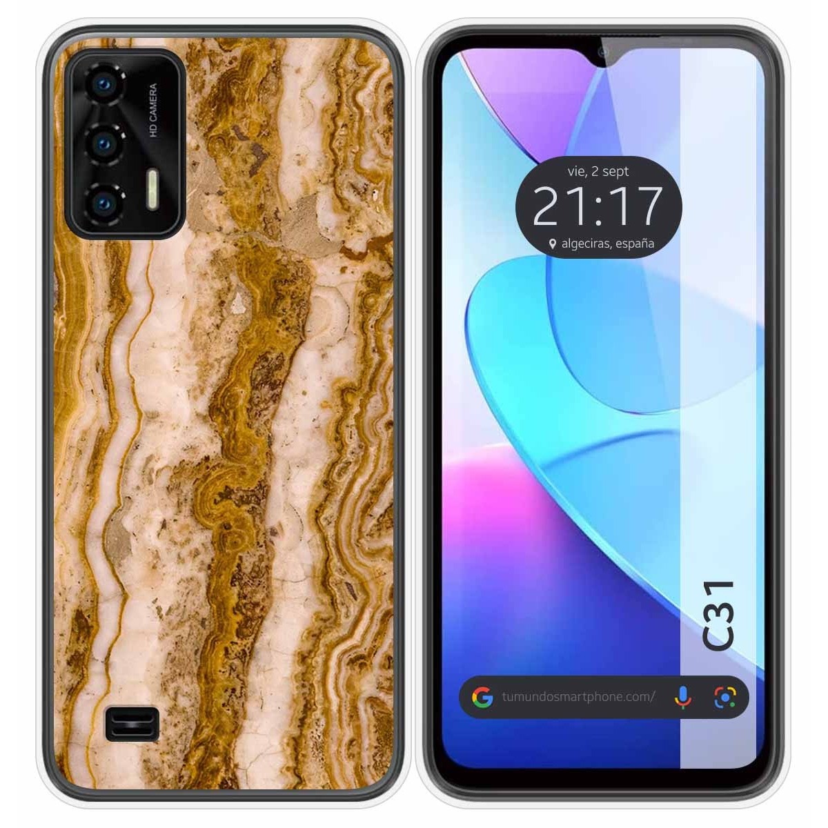 Funda Silicona para Oukitel C31 diseño Mármol 10 Dibujos