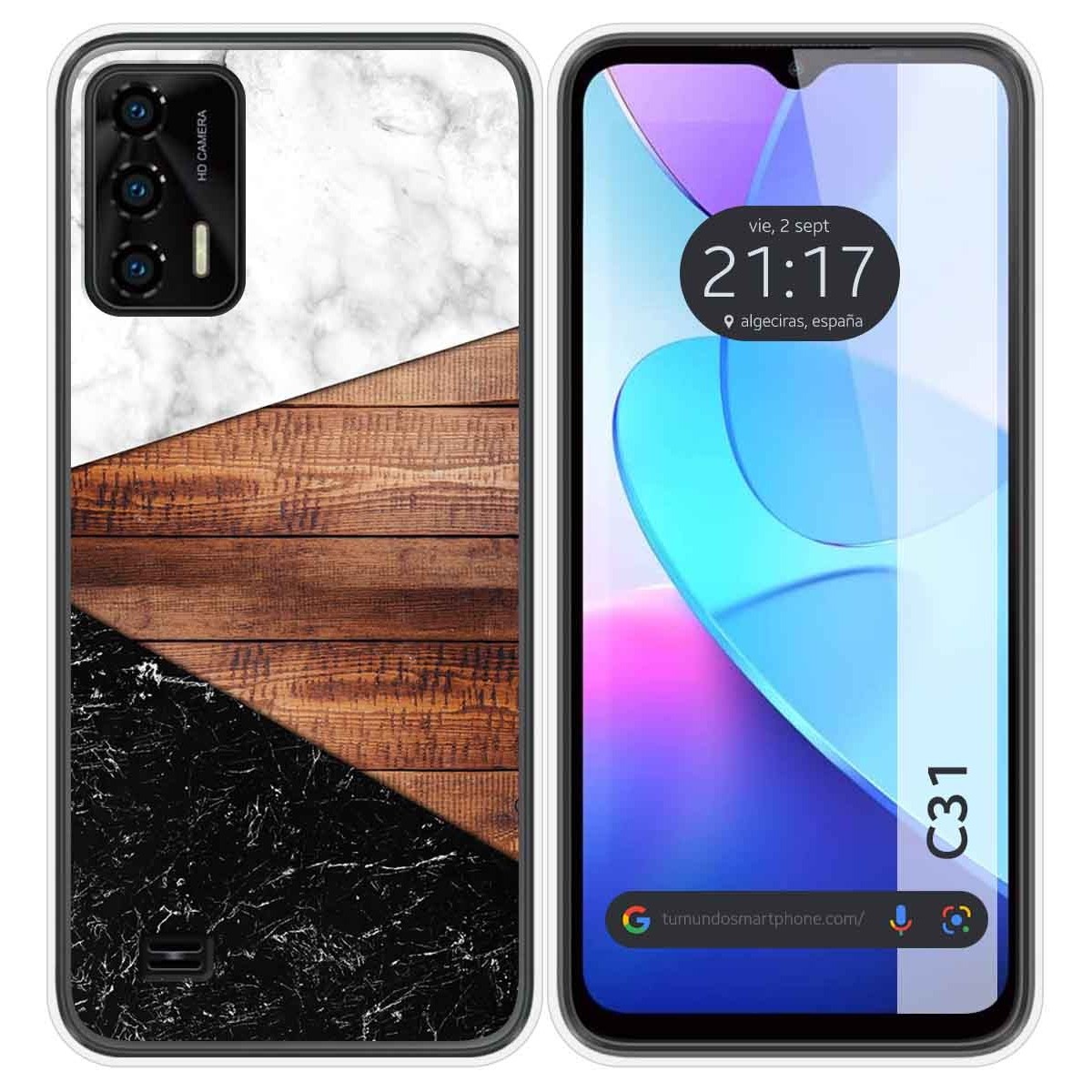 Funda Silicona para Oukitel C31 diseño Mármol 11 Dibujos