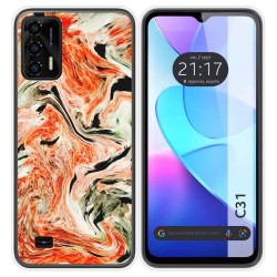Funda Silicona para Oukitel C31 diseño Mármol 12 Dibujos