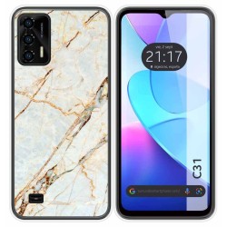 Funda Silicona para Oukitel C31 diseño Mármol 13 Dibujos
