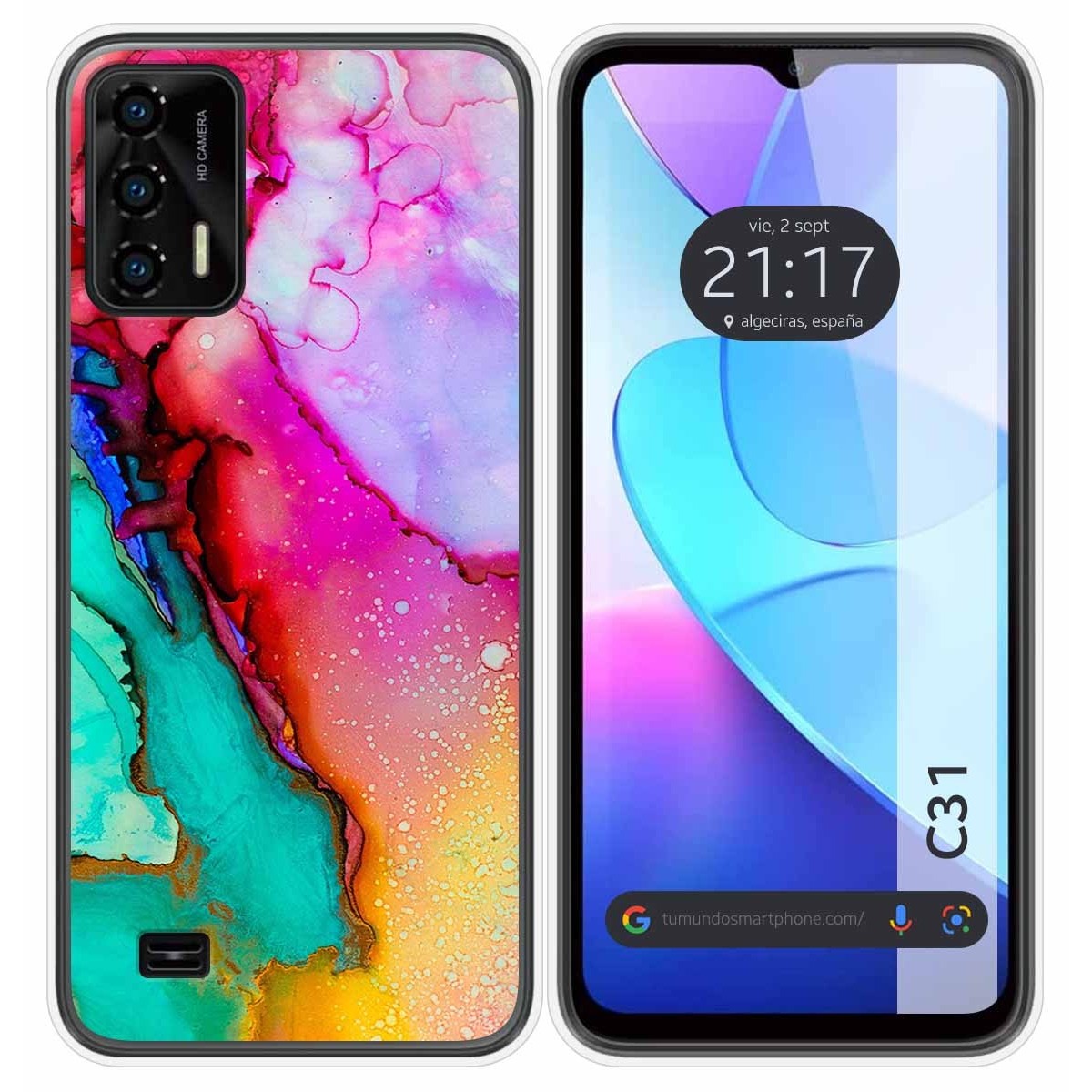 Funda Silicona para Oukitel C31 diseño Mármol 15 Dibujos