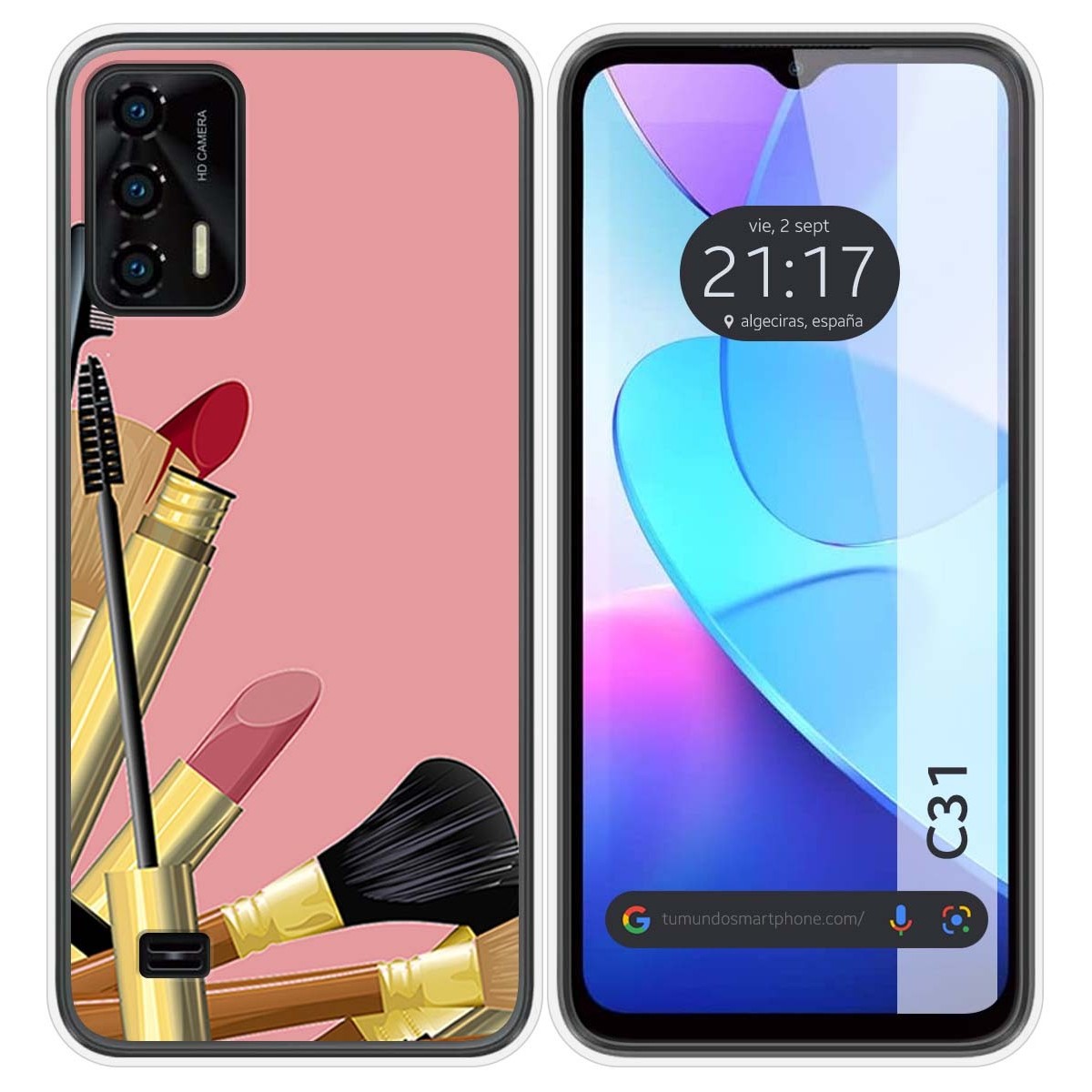 Funda Silicona para Oukitel C31 diseño Brochas Dibujos