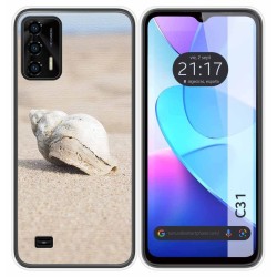 Funda Silicona para Oukitel C31 diseño Concha Dibujos
