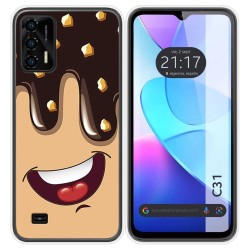 Funda Silicona para Oukitel C31 diseño Helado Chocolate Dibujos