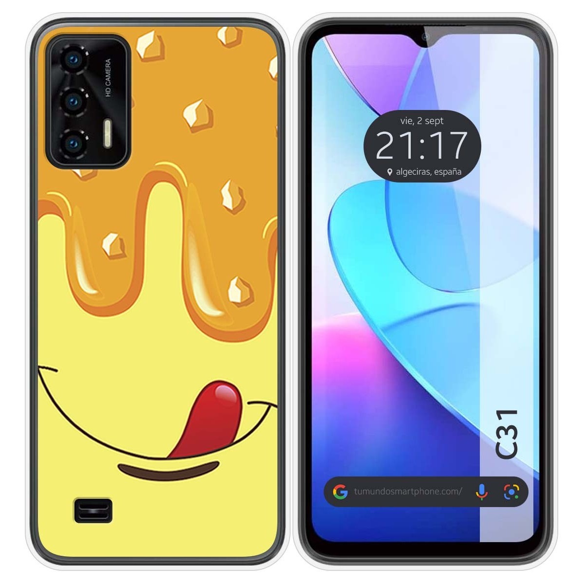 Funda Silicona para Oukitel C31 diseño Helado Vainilla Dibujos