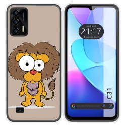 Funda Silicona para Oukitel C31 diseño Leon Dibujos