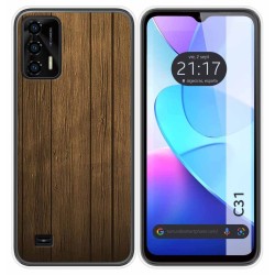 Funda Silicona para Oukitel C31 diseño Madera Dibujos