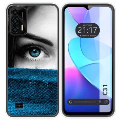 Funda Silicona para Oukitel C31 diseño Ojo Dibujos