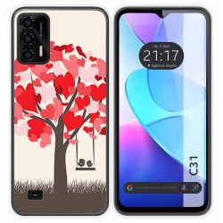Funda Silicona para Oukitel C31 diseño Pajaritos Dibujos