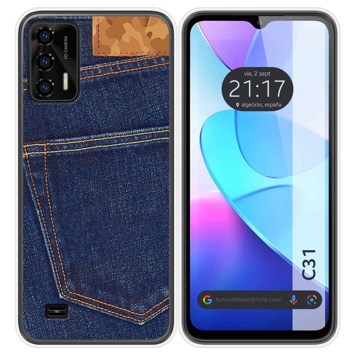 Funda Silicona para Oukitel C31 diseño Vaquero Dibujos