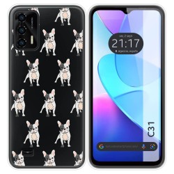 Funda Silicona Transparente para Oukitel C31 diseño Perros 12 Dibujos