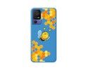 Funda Silicona Líquida Azul para TCL 40 SE diseño Abeja Dibujos