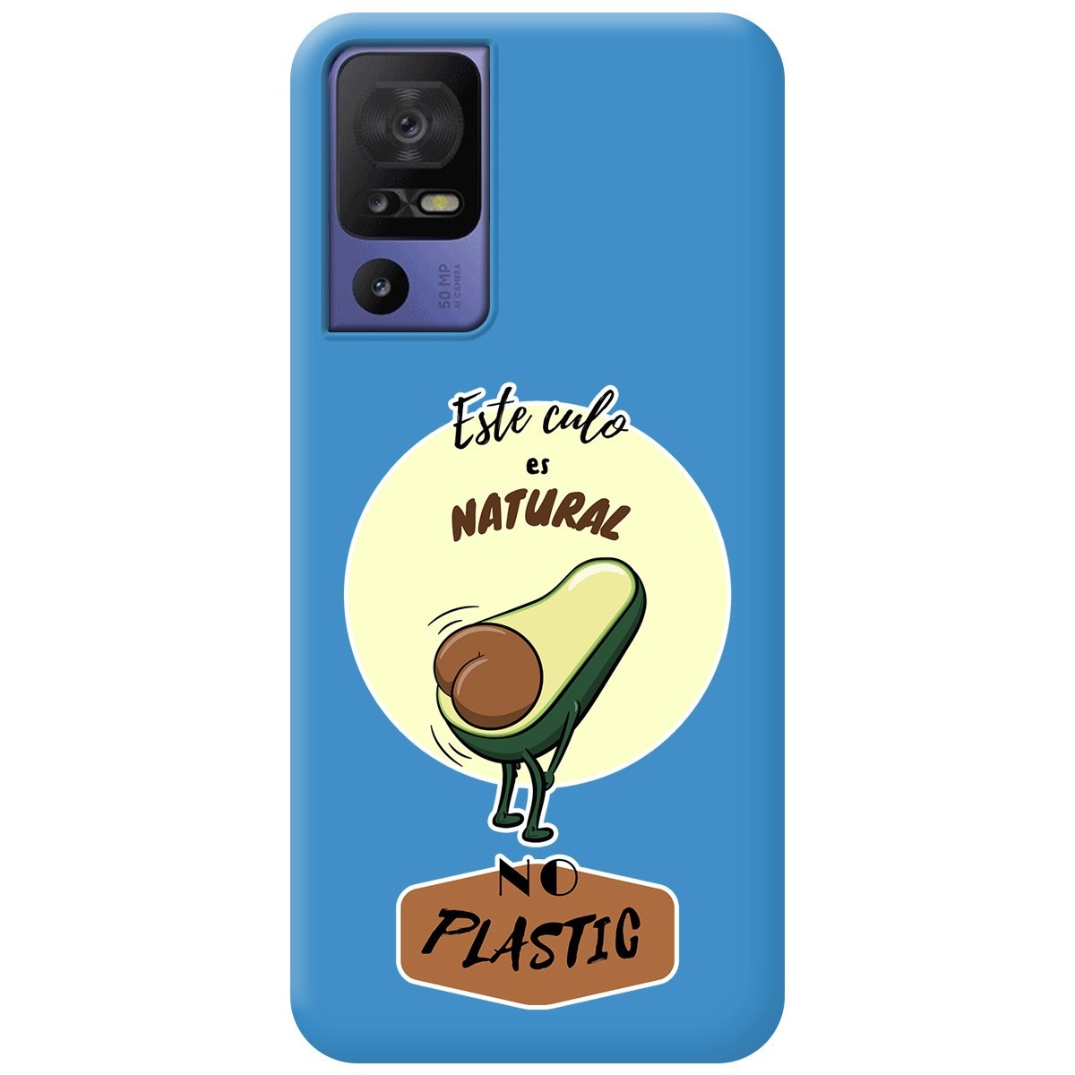 Funda Silicona Líquida Azul para TCL 40 SE diseño Culo Natural Dibujos