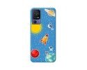 Funda Silicona Líquida Azul para TCL 40 SE diseño Espacio Dibujos
