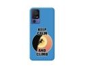 Funda Silicona Líquida Azul para TCL 40 SE diseño Mujer Escalada Dibujos