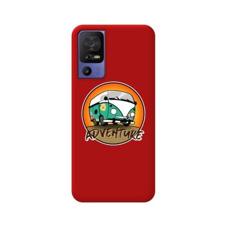 Funda Silicona Líquida Roja para TCL 40 SE diseño Adventure Dibujos