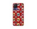Funda Silicona Líquida Roja para TCL 40 SE diseño Catrina Dibujos