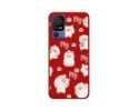 Funda Silicona Líquida Roja para TCL 40 SE diseño Cerdos Dibujos
